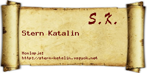 Stern Katalin névjegykártya